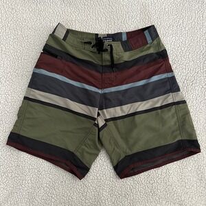 Patagonia Shorts Mens 33‎ Stripes Pockets Swimwear Surfer Board Trunks Casual